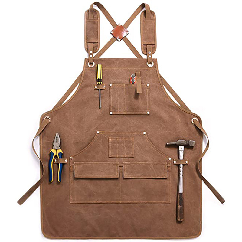 Gardening Tools Logo - 厚手のキャンバス製エプロン、カスタムロゴ入り、木工、電気技師、園芸用オーバーオール、ツールエプロン