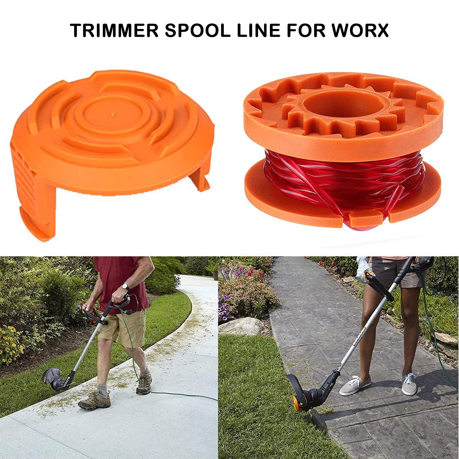 Gardening Tools Edger - Worx用トリマースプールライン22個パック、エッジャースプール交換用、Worx用トリマーラインリフィル0.065インチ、Worxガーデンツール用