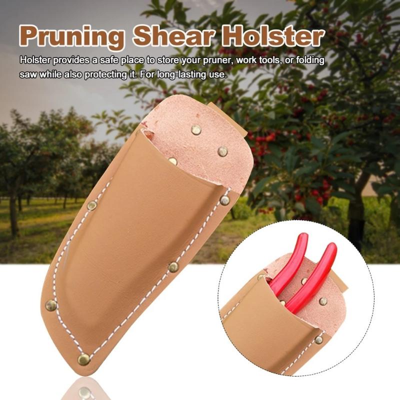 Essential Gardening Tools - プロ仕様の庭の剪定用バッグ 庭の剪定ばさみ保護ケース 高級PUレザー保護ケース 2色展開