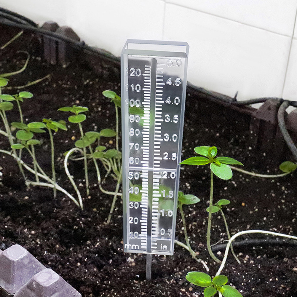 Gardening Yard Tools - 6 個の雨量計プラスチック屋外装飾用正確な降雨量測定ツール庭の雨量計庭の装飾用