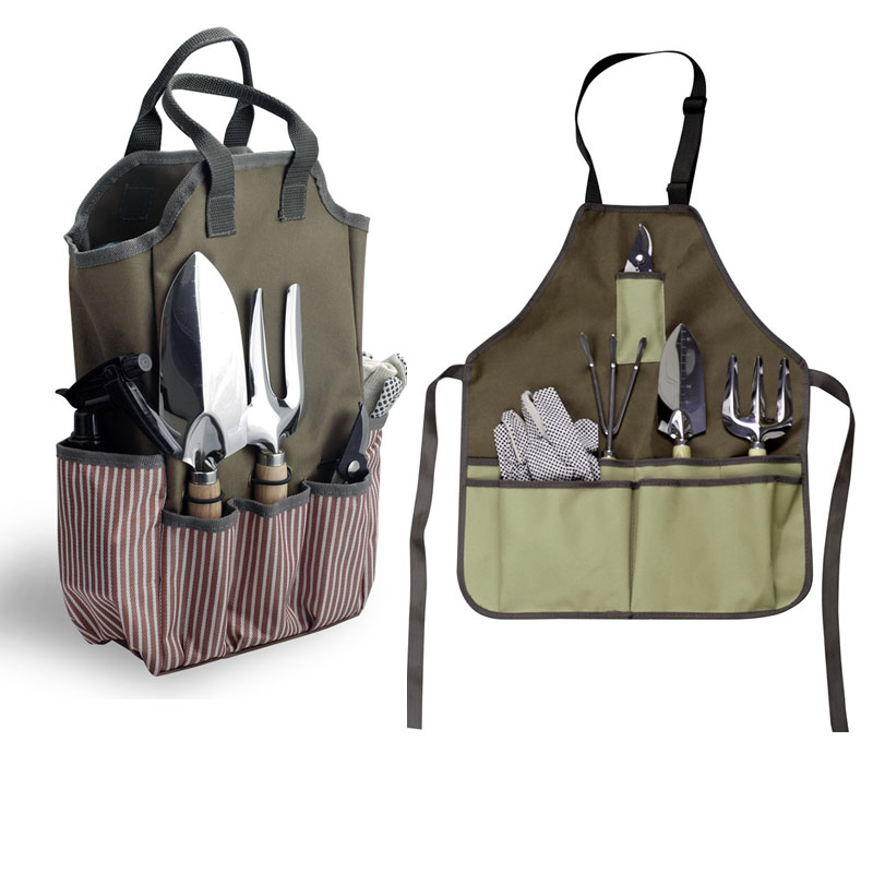 Gardening Tools Organizer - ガーデニングツールセット 12点セット 高耐久性 防錆ステンレス鋼製ハンドツール オーガナイザーハンドバッグ付き キャリーバッグ付きエプロン