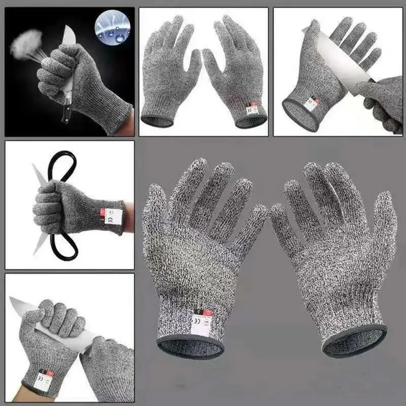 Gardening Tools Gloves - レベル 5 HPPE 耐切創手袋キッチンガーデニング耐切創ニット手袋耐棘性耐摩耗性ガラス建物切断用手袋