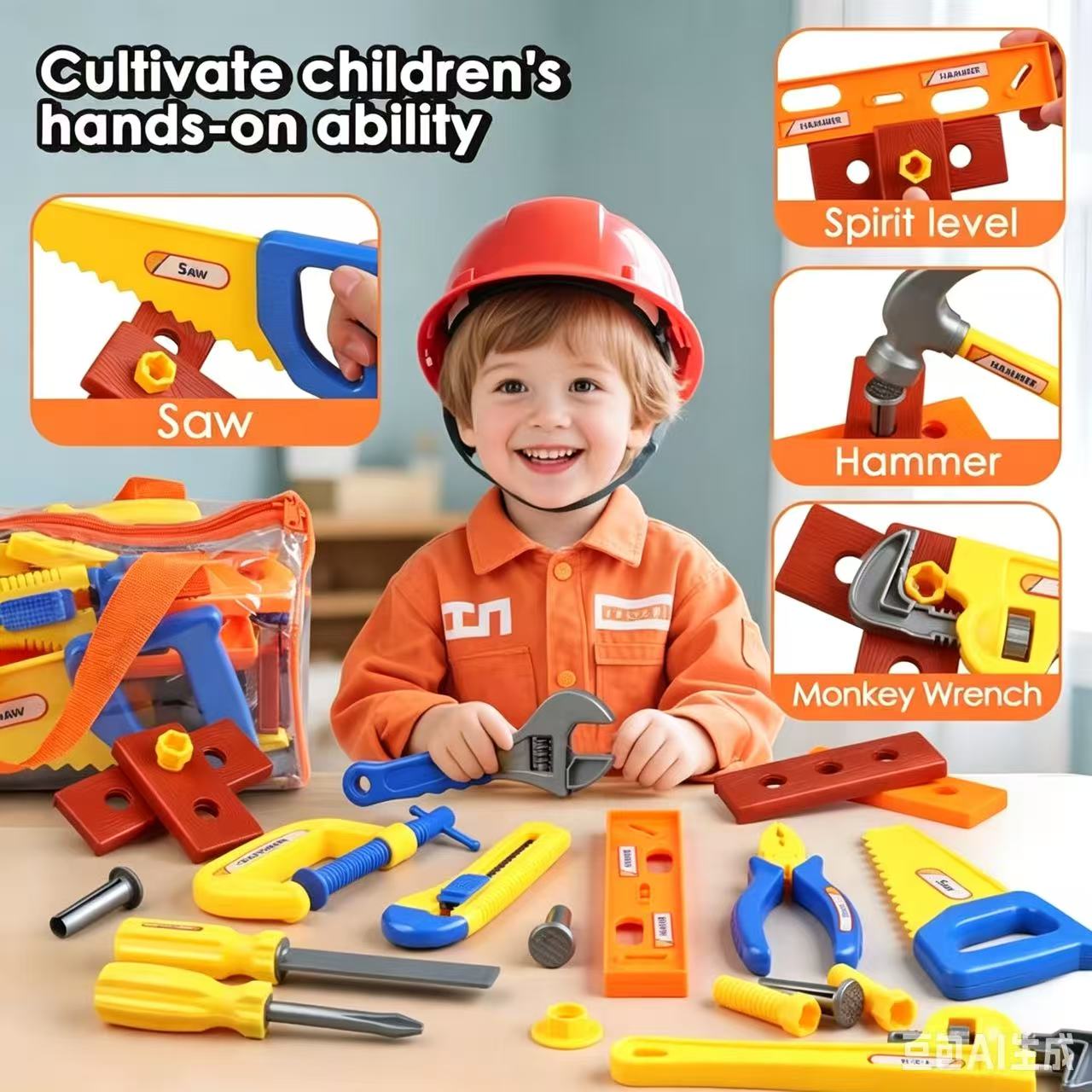 Gardening Tools Set Gift - プラスチックシミュレーションメンテナンスツール建設玩具セット 3 歳以上の子供向けモンテッソーリ教育ゲーム男の子女の子ギフト