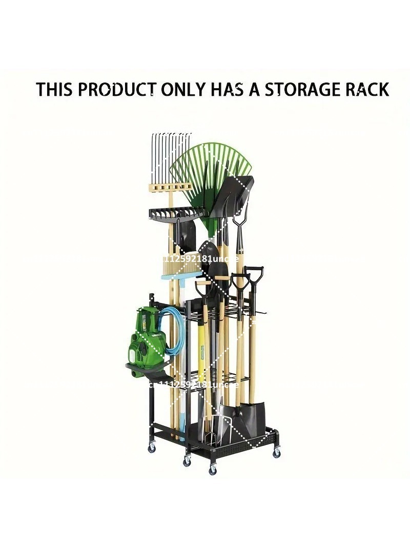 Gardening Tools Organizer - ガーデンツールオーガナイザー、熊手やシャベル用の安定したユーティリティラック、簡単設置ガレージ収納