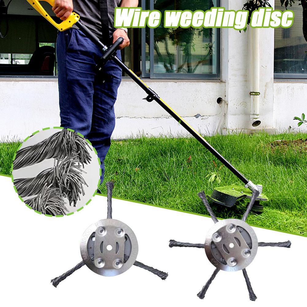 Essential Gardening Tools - ユニバーサルブラシカッターヘッド 6/3 ヘッド鋼線ホイールトリマー芝生雑草庭