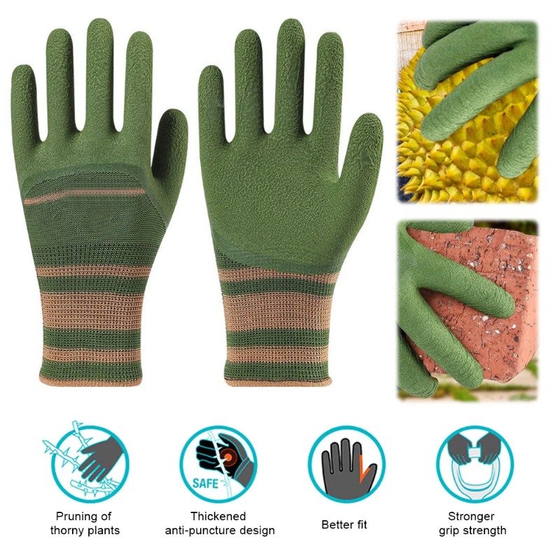 Gardening Tools Gloves - 1/2 ペアのガーデニンググローブ、耐刺傷性、耐摩耗性、ユニセックスガーデングローブ、サボテン、バラ、ブラックベリー用の安全な植栽ツール