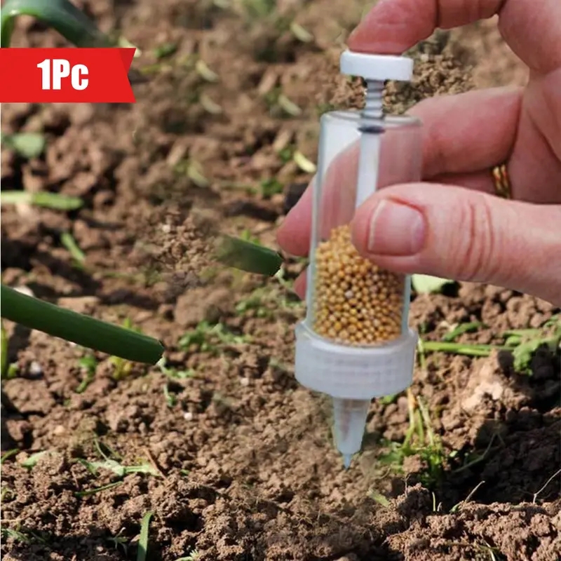 Essential Gardening Tools - 1pc ハンドヘルド種子ディスペンサー、庭の植栽、植木鉢、庭のベッドの必須園芸用品用ミニ手動播種ツール