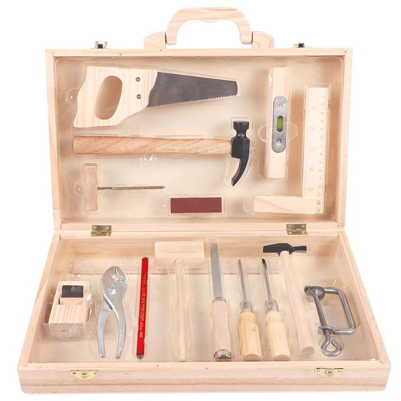 Gardening Tools For 10 Year Olds - 子供実生活木製大工箱ツール男の子のふりおもちゃ木製ツールセットハンマードライバーマニュアルスキル学習