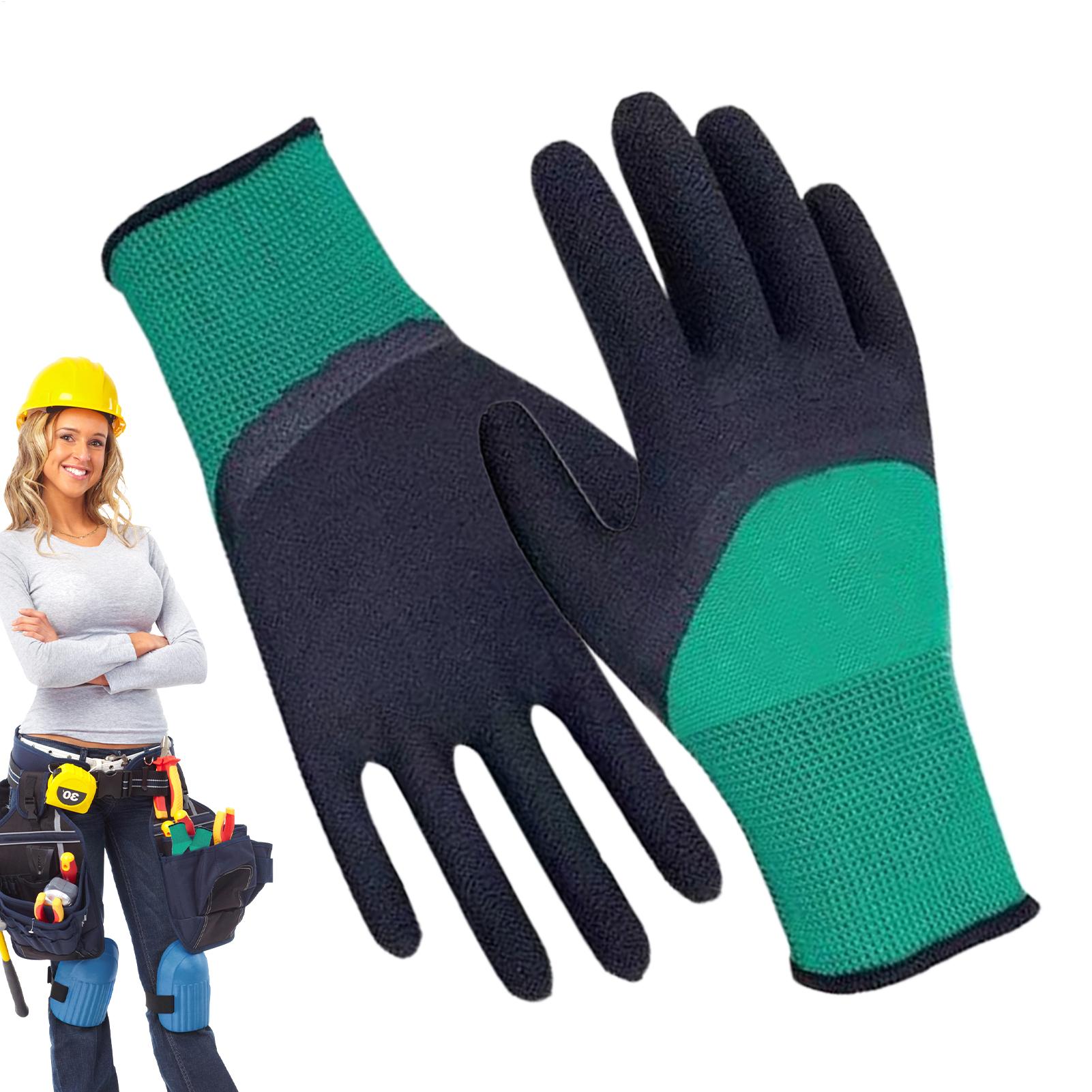 Gardening Tools Gloves - 1 ペアの女性用ガーデニンググローブ庭作業用ガーデングローブ耐穿刺性と棘防止防水ツール屋内/屋外保護用