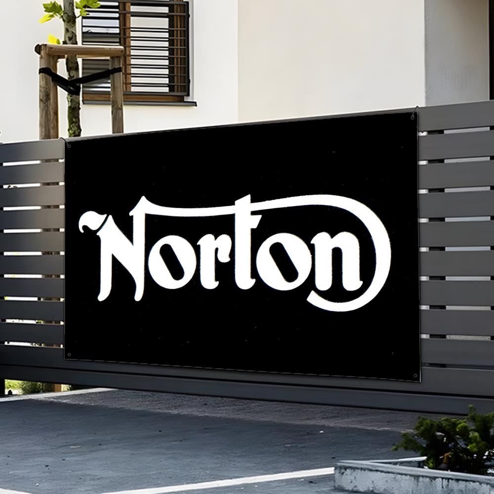 Gardening Tools Logo - N-Nortons Tool MOTO ロゴフラグ カスタム キャンプ