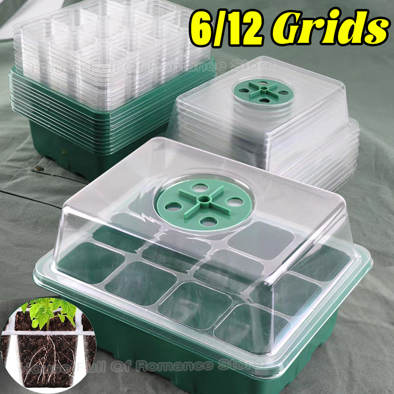 Propagation Tray Dome - 育苗トレイ、種まきキット、湿度調整可能なドームとベース付き室内温室ミニプロパゲーター種子