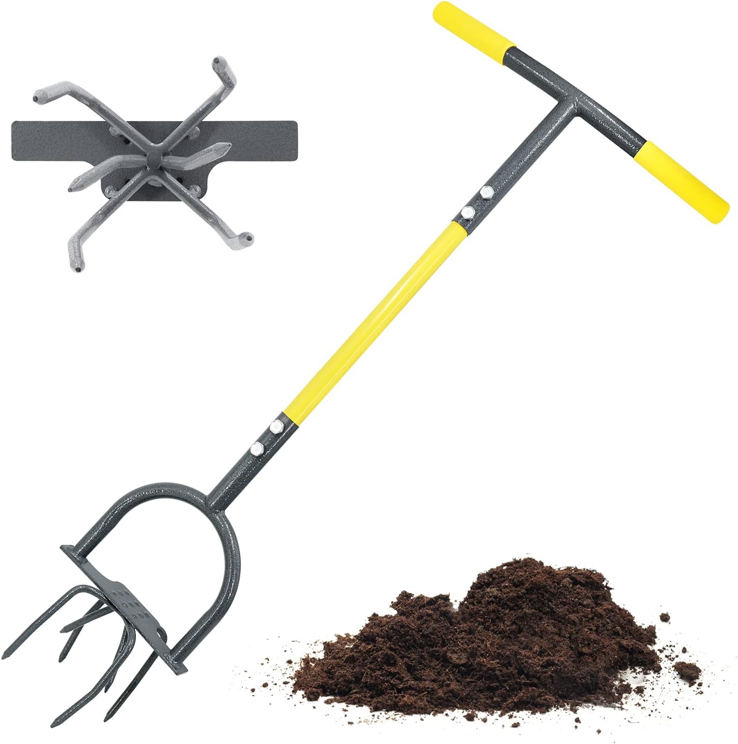 Gardening Tools Edger - 最高のガーデン用芝生エッジャー、ハーフムーン型芝生エッジャー、Tグリップ付き歩道用草刈り機、ロングハンドル