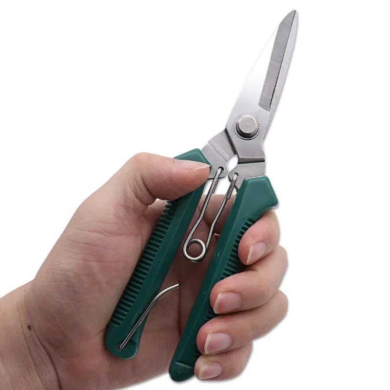 Essential Gardening Tools - 1PC 190mm ステンレス鋼ガーデン剪定鋏 滑り止めハンドル付き 盆栽トリミングツール ストレートヘッド