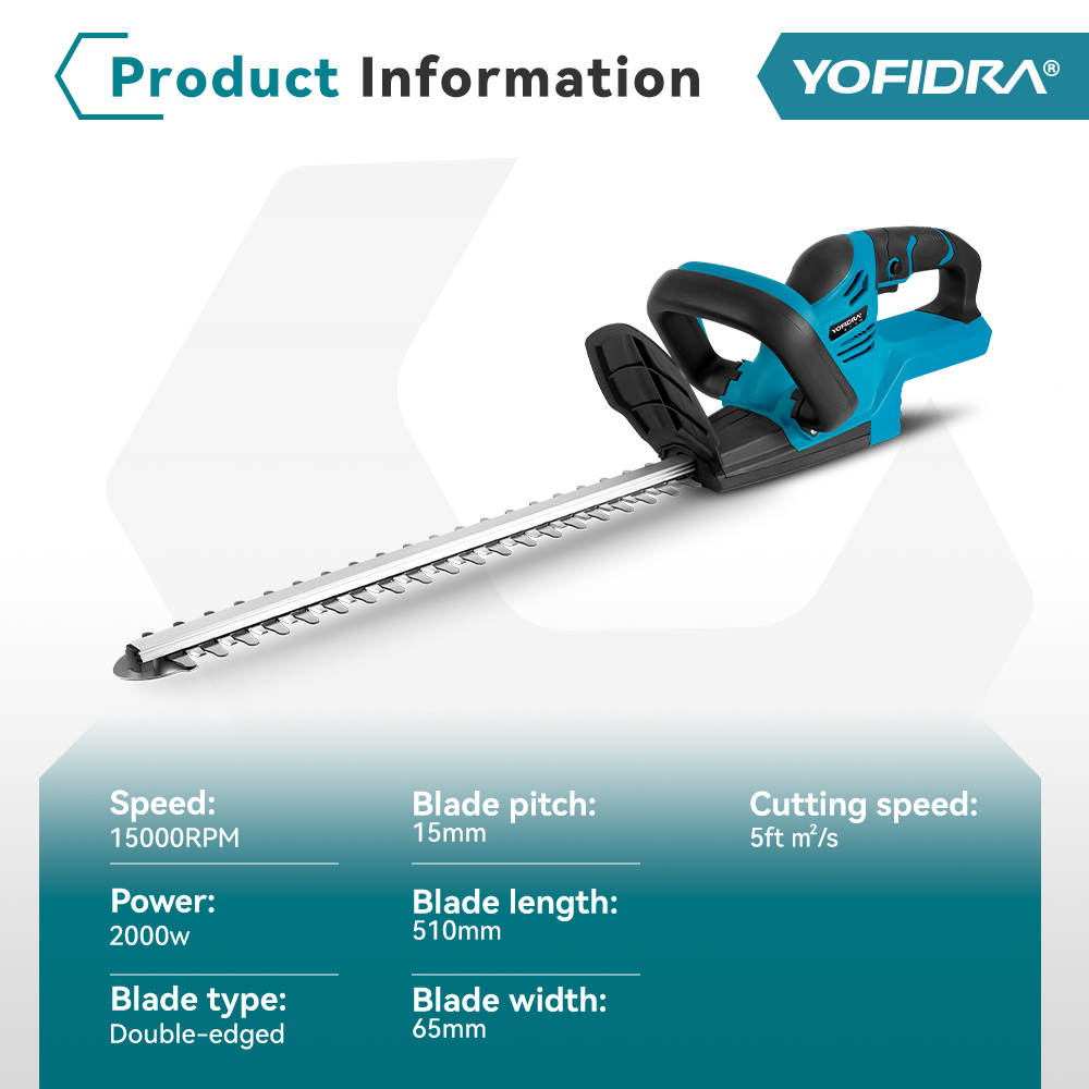 YOFIDRA 2000W 15000RPM 電動ヘッジトリ - Gardening Tools Edger のレビューと価格