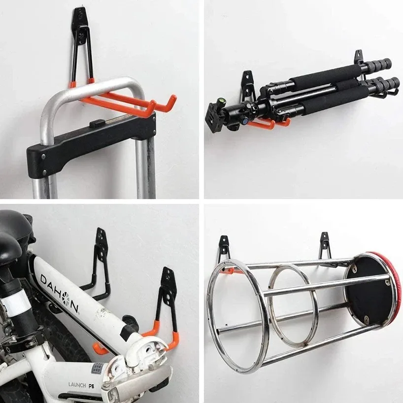 頑丈な金属製フック ガレージオーガナイザー 壁掛け自転車ハン - Gardening Tools Organizer のレビューと価格