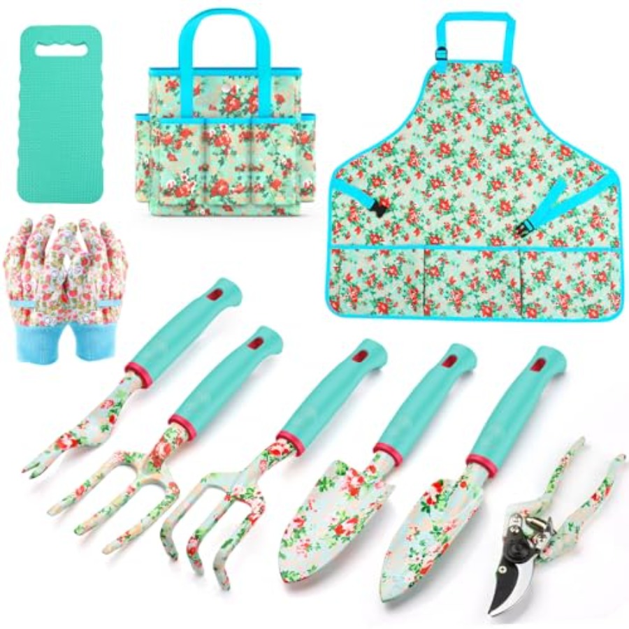 園芸工具セット 10点セット 頑丈な花用園芸工具セット 女性 - Gardening Tools Set Gift のレビューと価格
