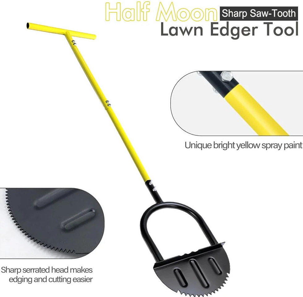 頑丈な手動スチール製芝生エッジャー、Tグリップハンドル付きハ - Gardening Tools Edger のレビューと価格