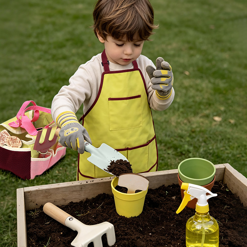 キッズガーデンツールセットごっこ遊び屋外シャベル熊手鍬水まき - Gardening Tools Set Gift のレビューと価格