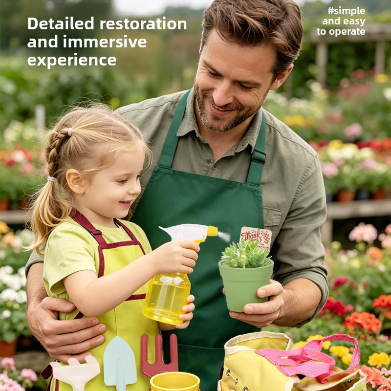 キッズガーデンツールセットごっこ遊び屋外シャベル熊手鍬水まき - Gardening Tools Set Gift のレビューと価格