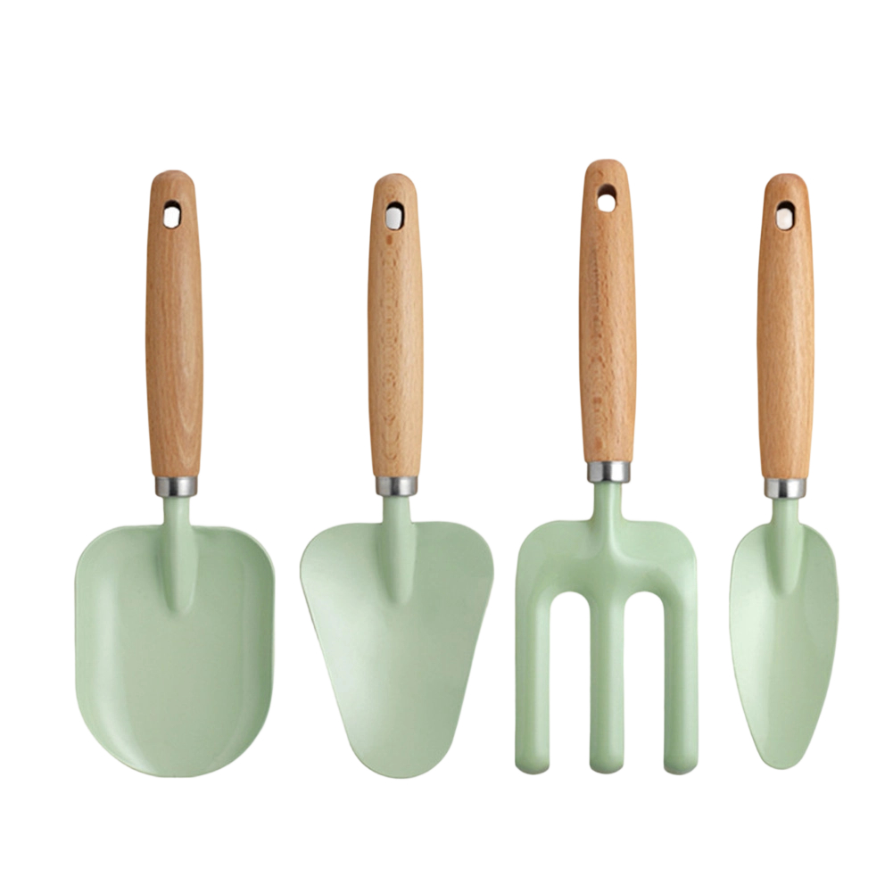 子供用木製ハンドル付きガーデニングツール4個セット、硬質木材 - Gardening Tools For 10 Year Olds のレビューと価格