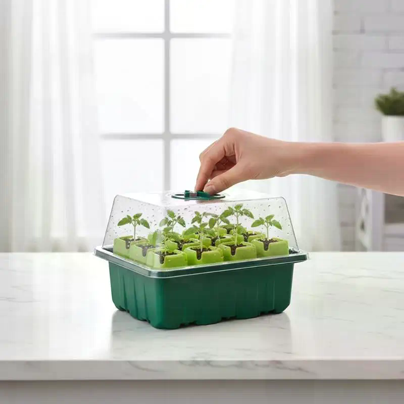 1セット種子スタータートレイミニ温室発芽キット湿度ドーム苗栽 - Propagation Tray Dome のレビューと価格