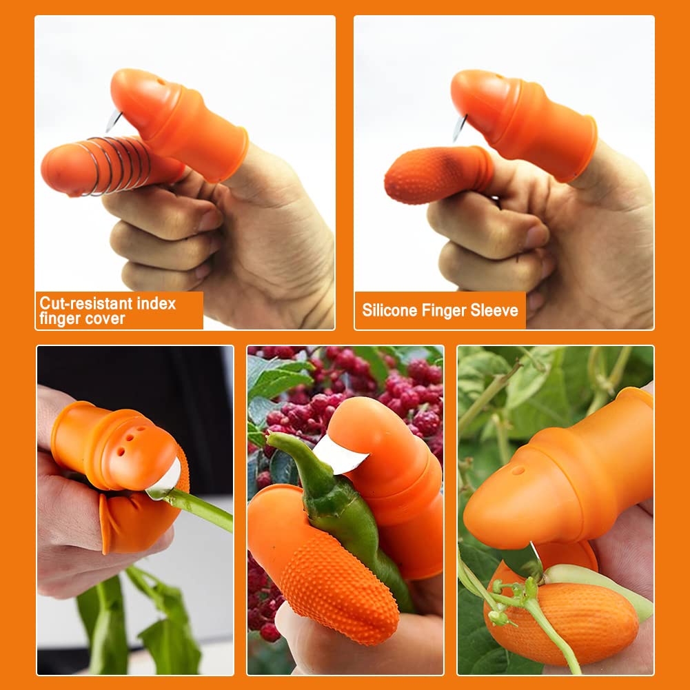 園芸用シリコン製親指ナイフプロテクター収穫ツール指用植物果物 - Gardening Yard Tools のレビューと価格