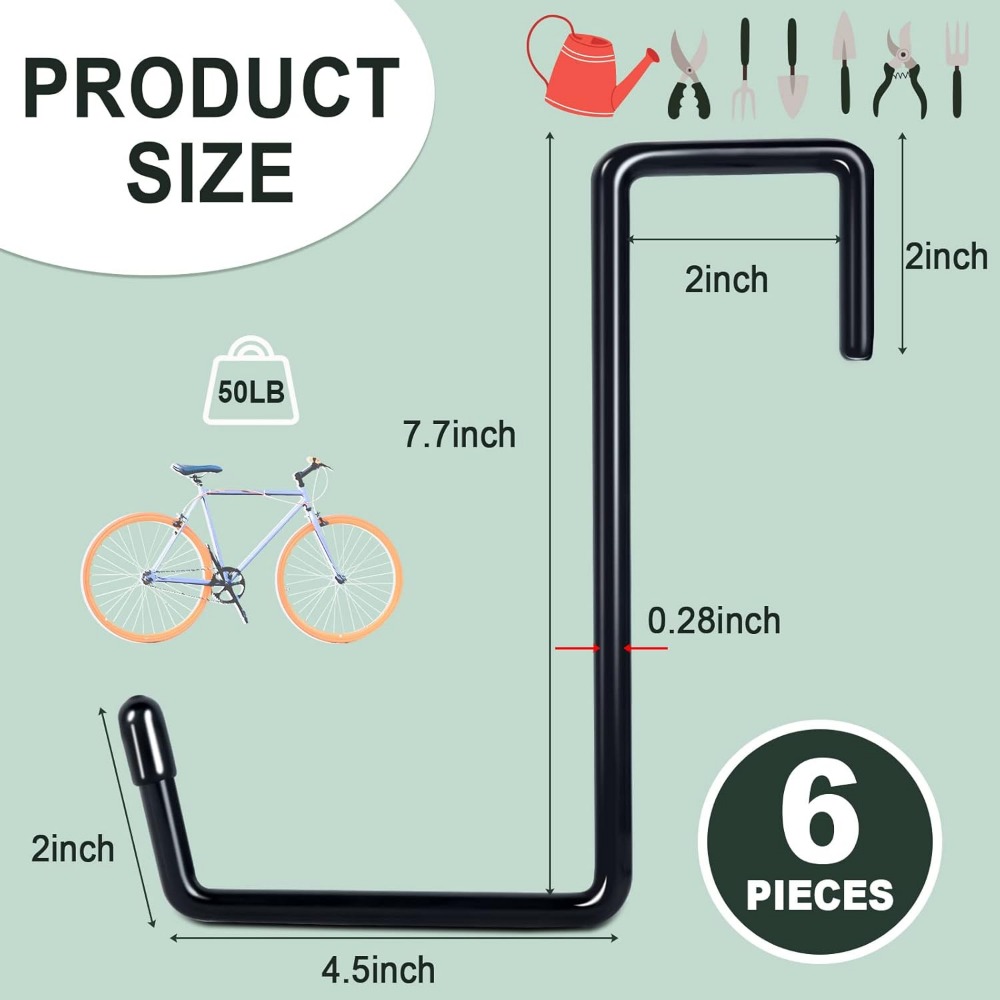Larg 2/3/4/6/9 個ガレージフック高耐久大型 S - Gardening Tools Organizer のレビューと価格