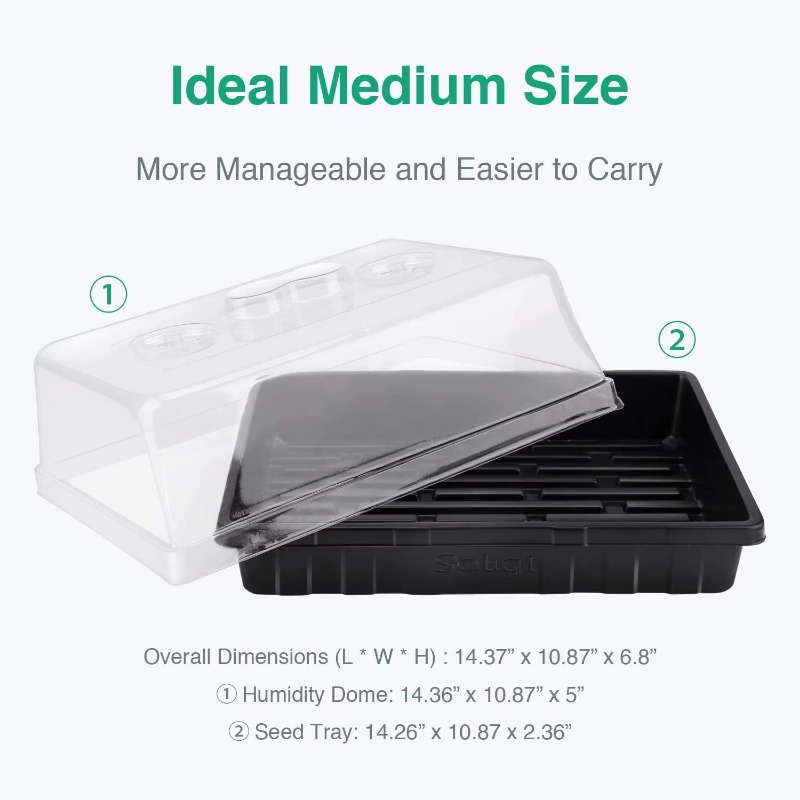 5インチのプラスチック製湿度ドーム、144セルの育苗トレイ用 - Propagation Tray Dome のレビューと価格