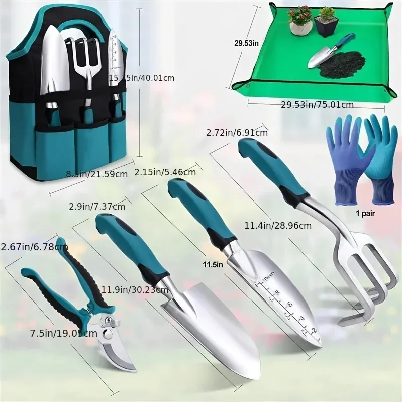 7個入りガーデンハンドツールセット、頑丈で耐久性のある植え付 - Gardening Tools Set Gift のレビューと価格