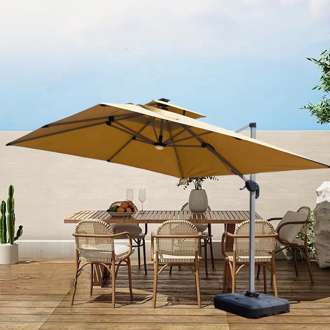 大型片持ち式パラソル 3×3m カスタムロゴ入り パティオ/ - Gardening Tools Logo のレビューと価格