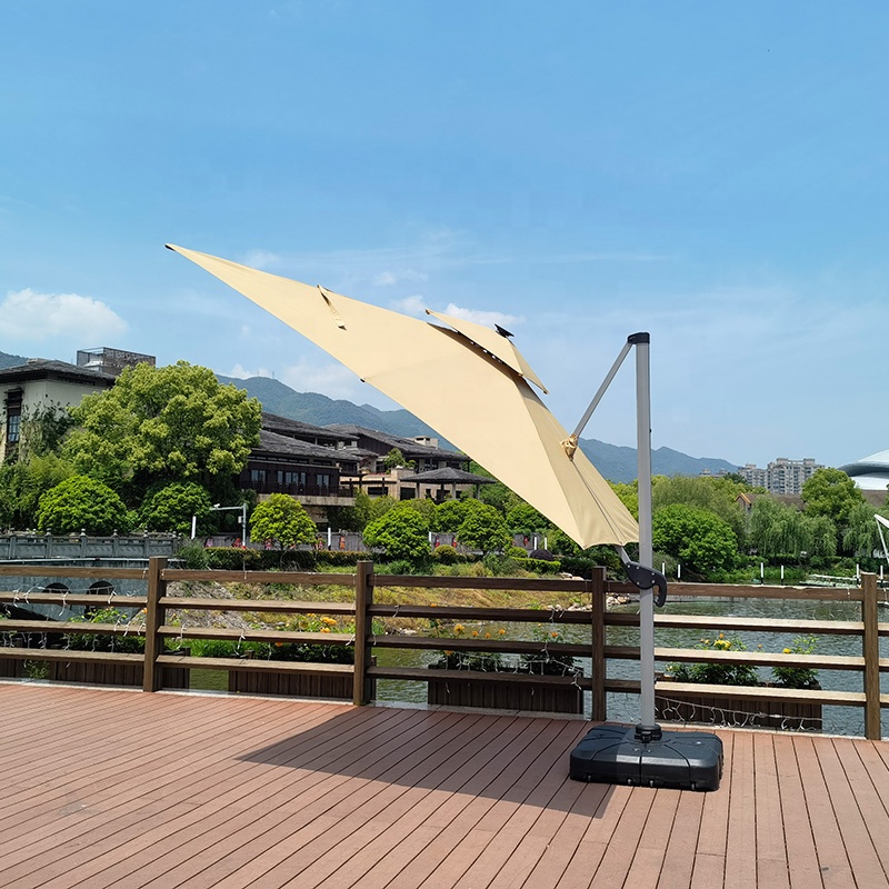 大型片持ち式パラソル 3×3m カスタムロゴ入り パティオ/ - Gardening Tools Logo のレビューと価格