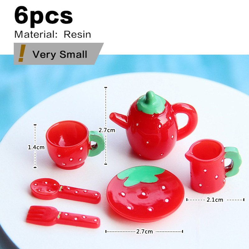 ピンクティーセットミニチュア置物カッププレートティーポットナ - Essential Gardening Tools のレビューと価格