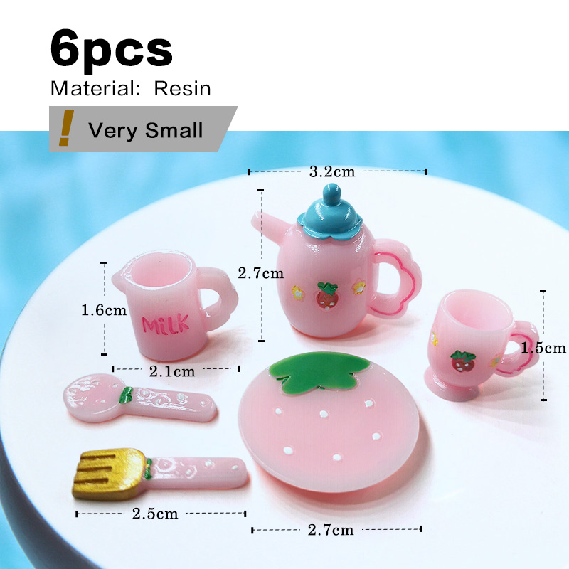 ピンクティーセットミニチュア置物カッププレートティーポットナ - Essential Gardening Tools のレビューと価格