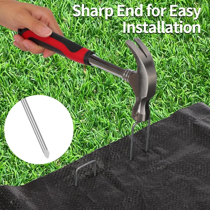 10個入りU字型ガーデンネイル人工芝ネイルヘビーフェンスパイ - Gardening Tools Used のレビューと価格