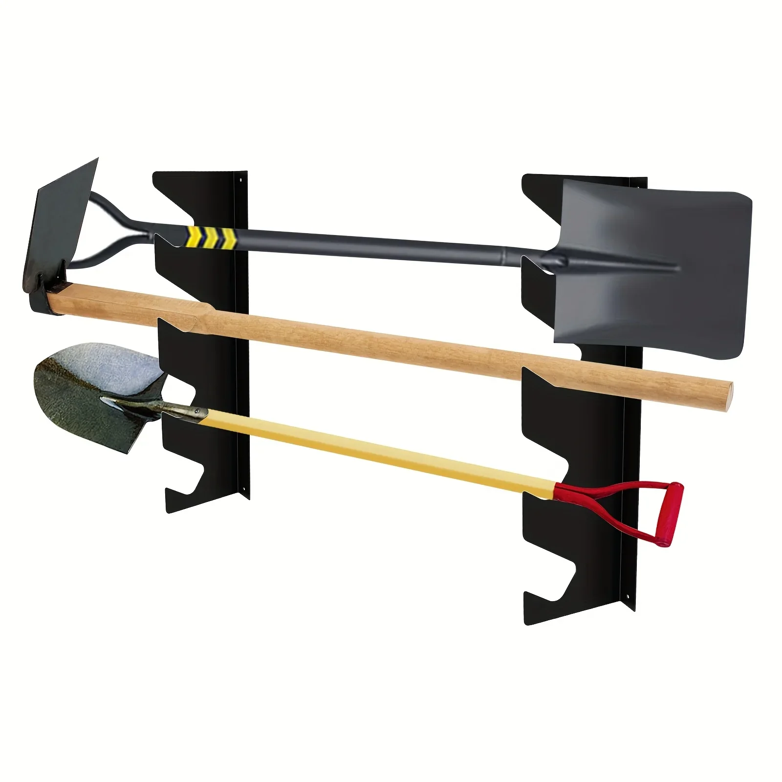 頑丈な金属製ガーデンツールホルダー、シャベルと熊手の収納付き - Gardening Tools Organizer のレビューと価格