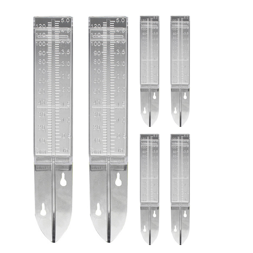 6 個の雨量計プラスチック屋外装飾用正確な降雨量測定ツール庭 - Gardening Yard Tools のレビューと価格