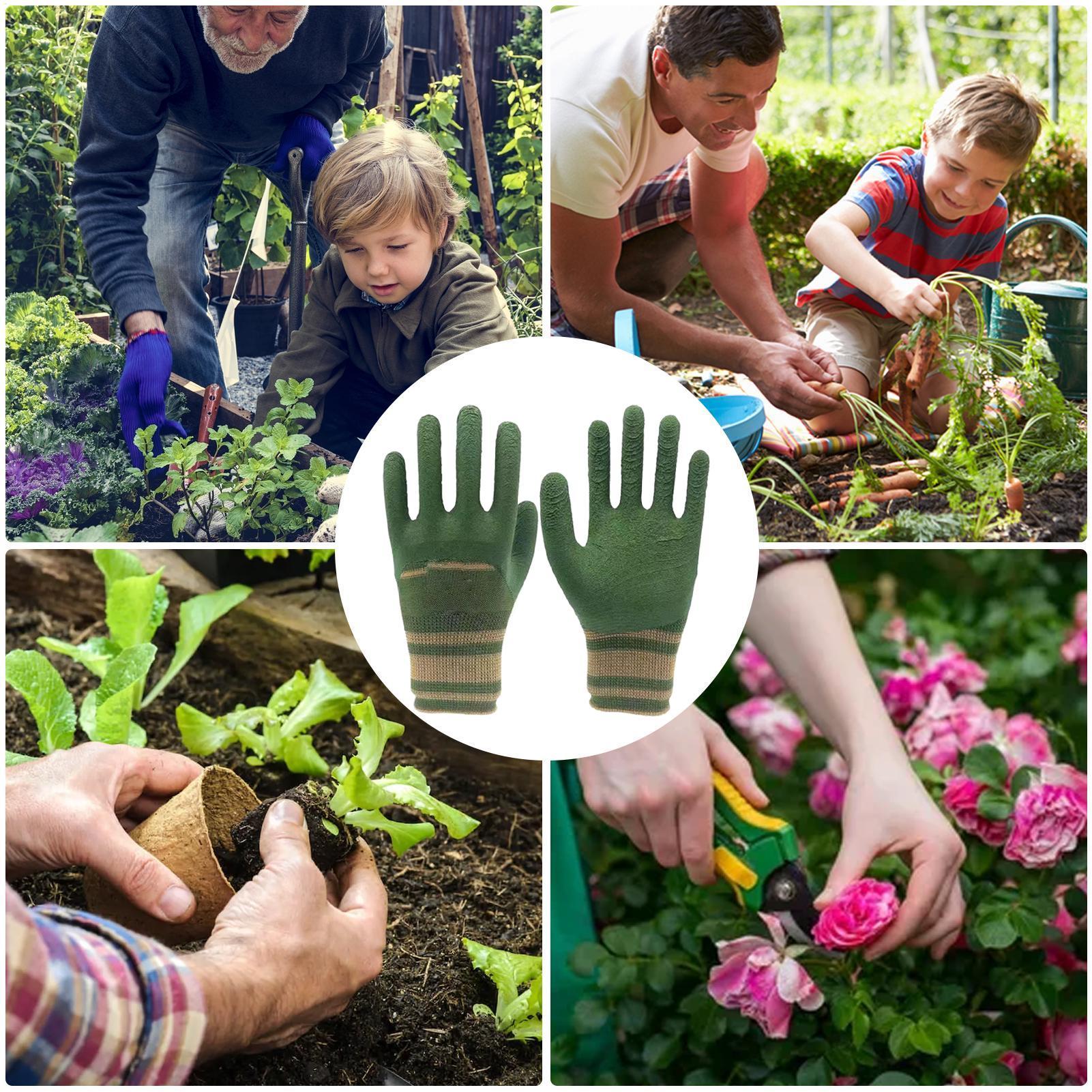 1 ペアの園芸用手袋ゴム製防水園芸用手袋野菜花植物園芸用滑り - Gardening Tools Gloves のレビューと価格