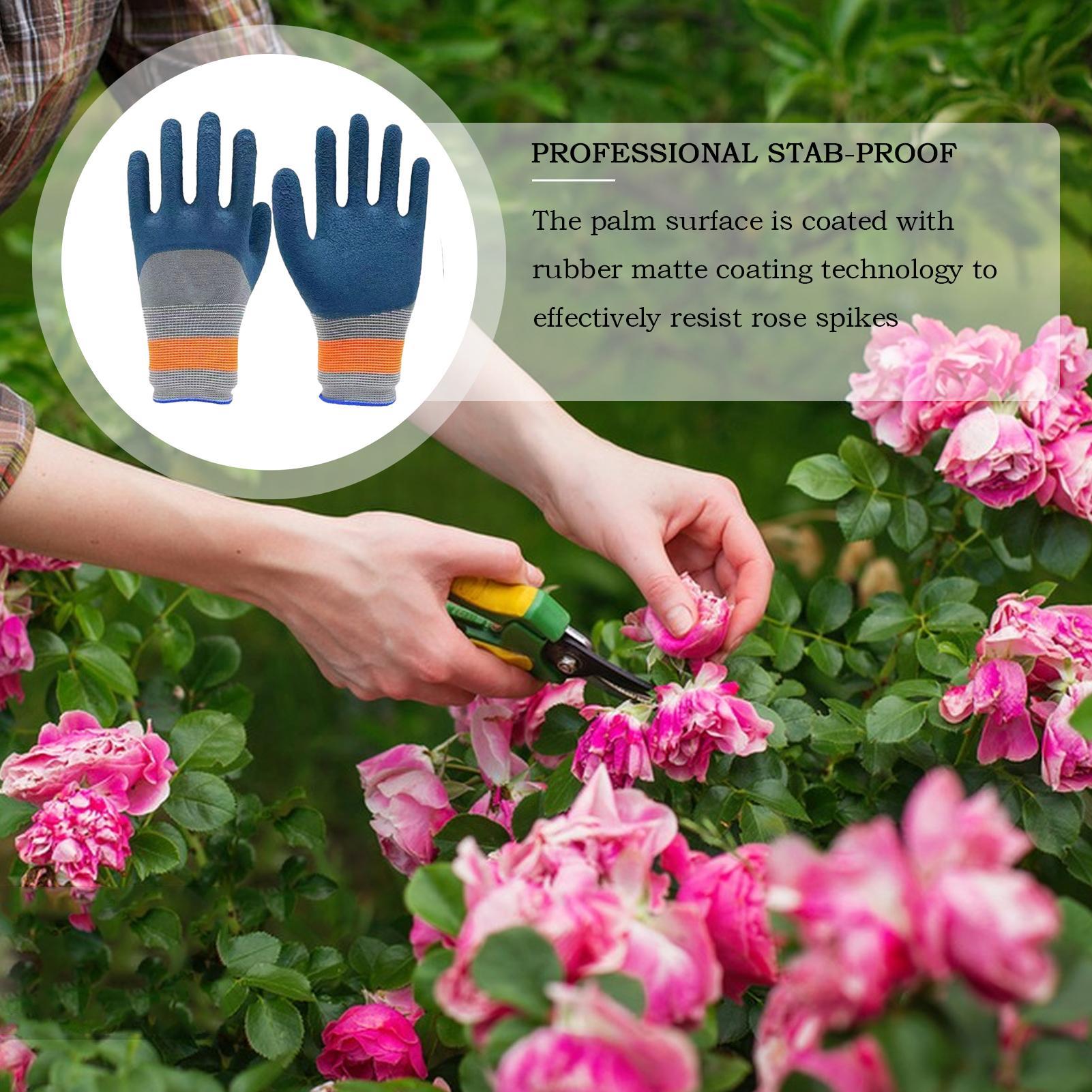 1 ペアの園芸用手袋ゴム製防水園芸用手袋野菜花植物園芸用滑り - Gardening Tools Gloves のレビューと価格