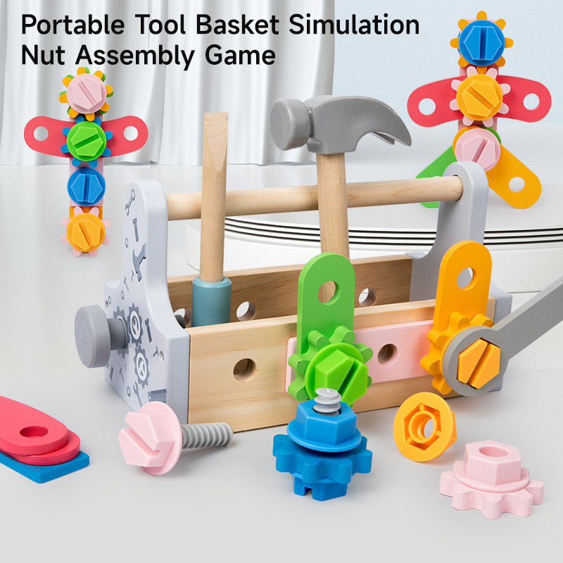 子供用ツールボックス木製おもちゃDIYネジ修理キットおもちゃ - Gardening Tools Set Gift のレビューと価格