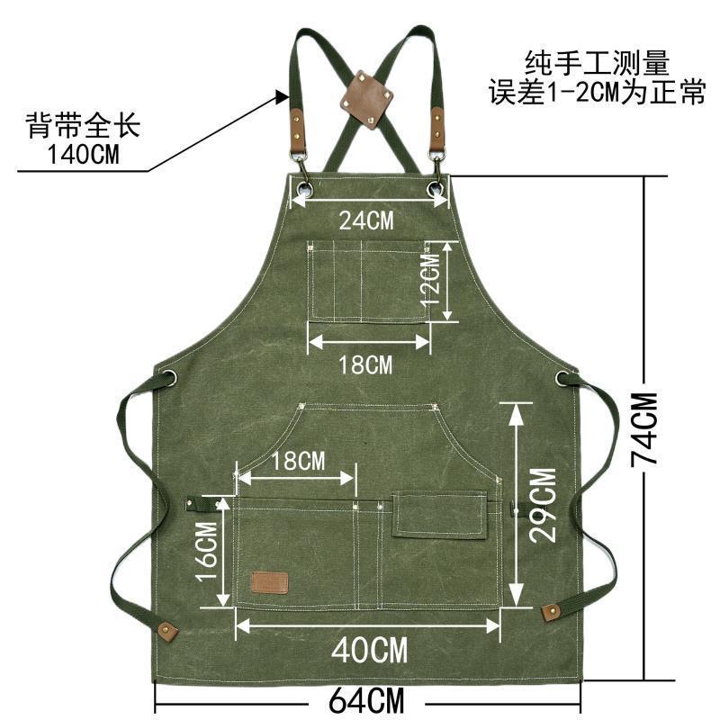 複数のポケット付きキャンバスエプロン職人ガーデニング作業服庭 - Gardening Tools Logo のレビューと価格