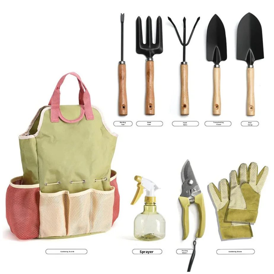 屋外庭園用植栽道具9点セット、園芸工具セット、ハサミギフト、 - Gardening Tools Gloves のレビューと価格