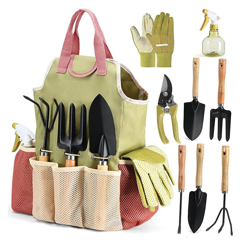 屋外庭園用植栽道具9点セット、園芸工具セット、ハサミギフト、 - Gardening Tools Gloves のレビューと価格