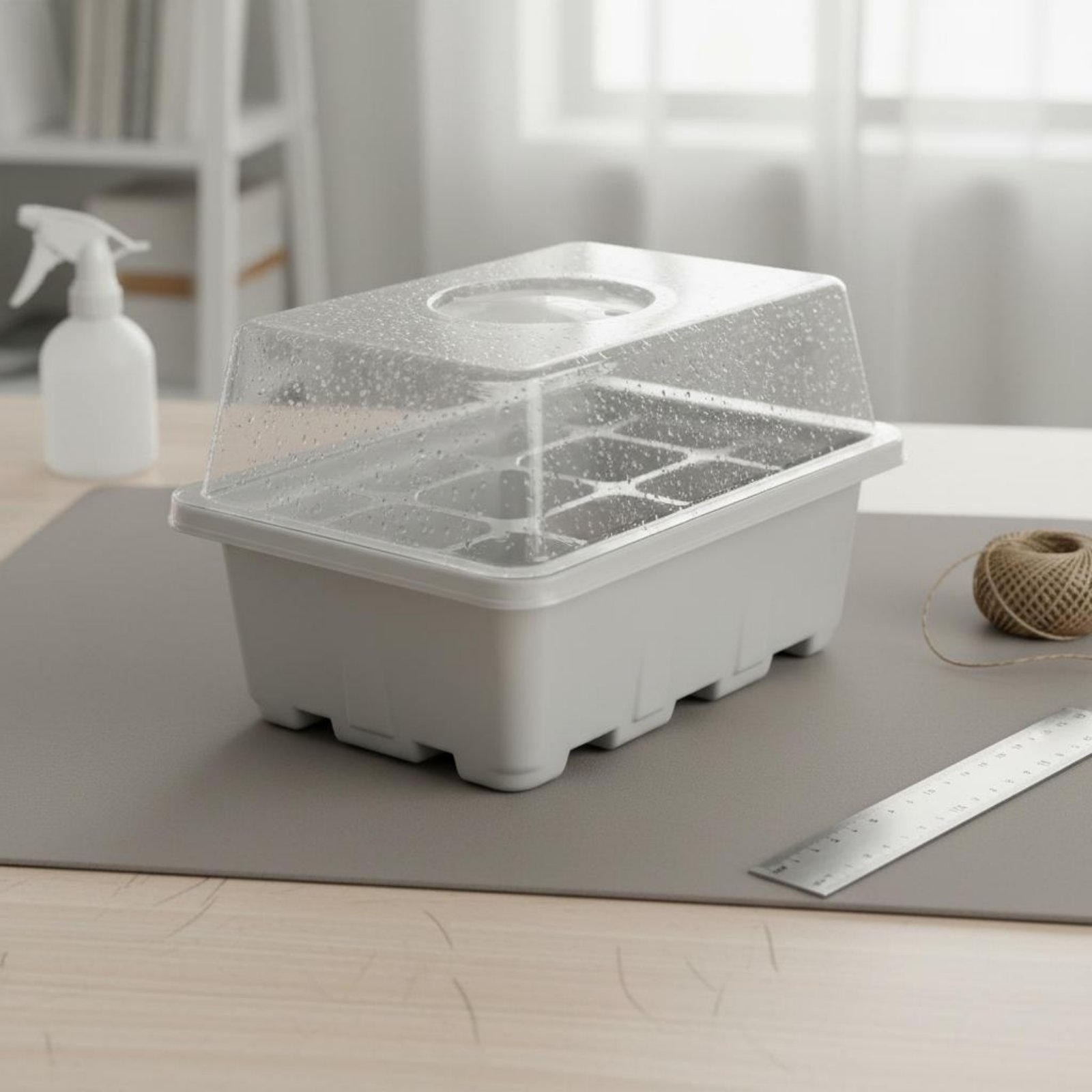 12コンパートメント種子育成トレイ 透明蓋付き種子初心者用ト - Propagation Tray Dome のレビューと価格