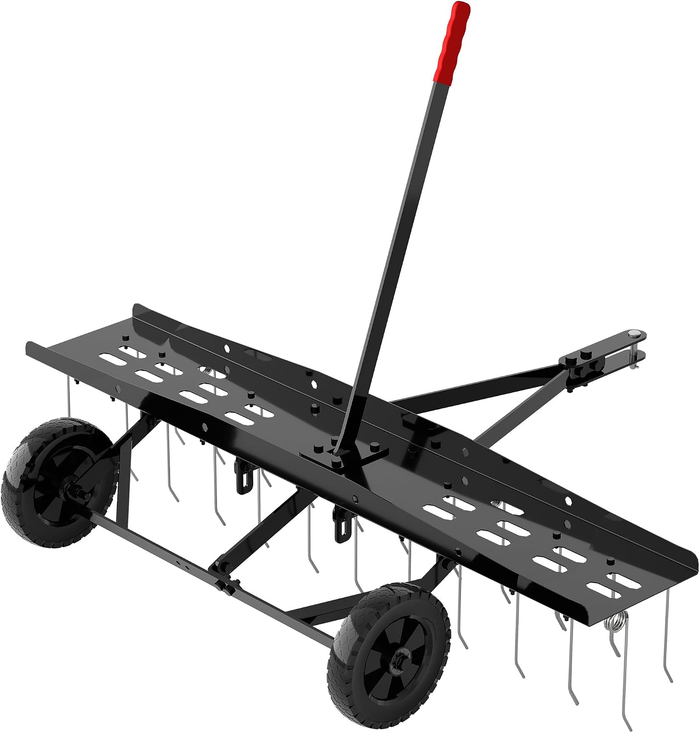 牽引式芝生脱草機レーキアタッチメント、頑丈なスプリングスチー - Gardening Tools Lawn Mower のレビューと価格