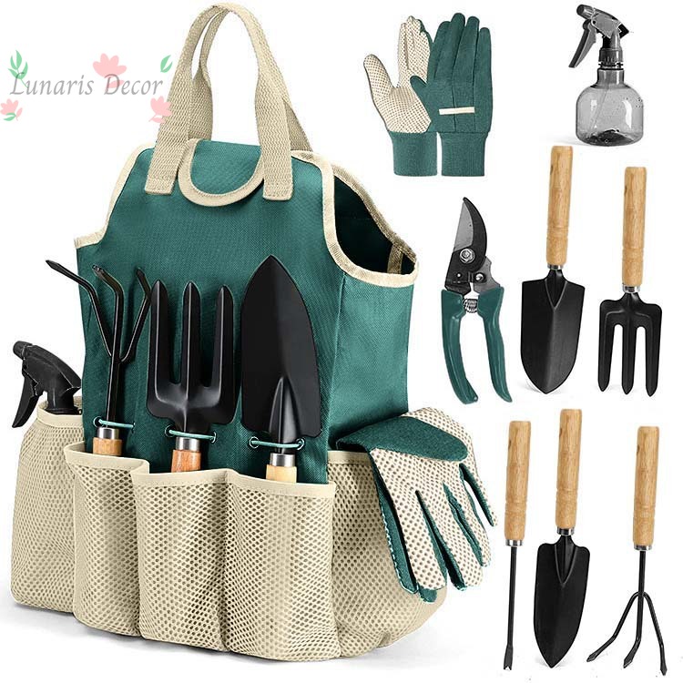 9点セットの屋外用園芸工具キット、園芸工具セット、ハサミギフ - Gardening Tools Set Gift のレビューと価格