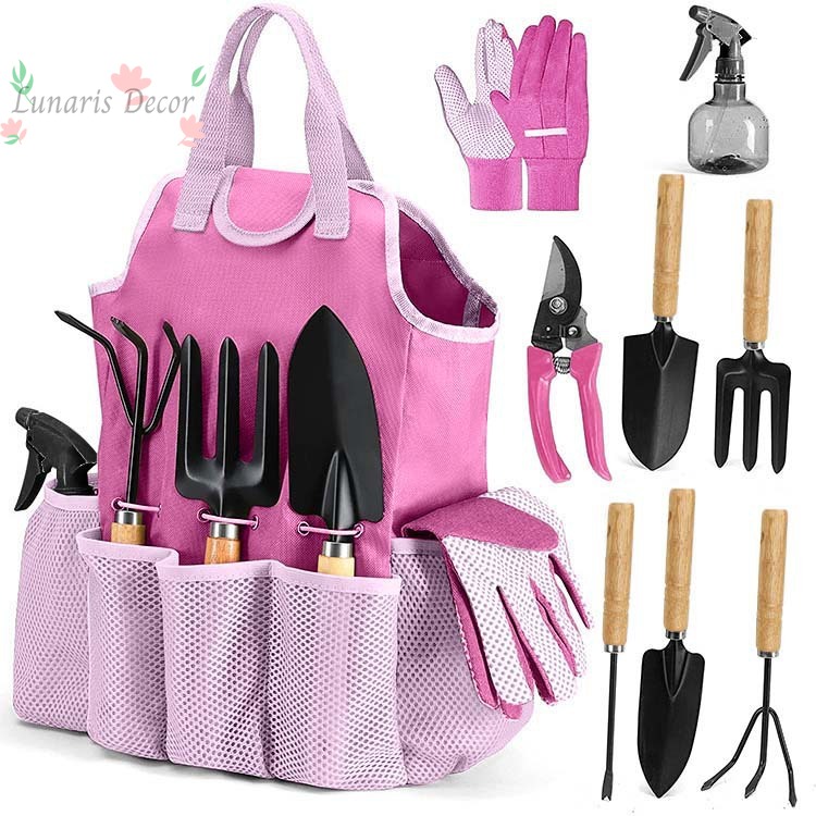 9点セットの屋外用園芸工具キット、園芸工具セット、ハサミギフ - Gardening Tools Set Gift のレビューと価格