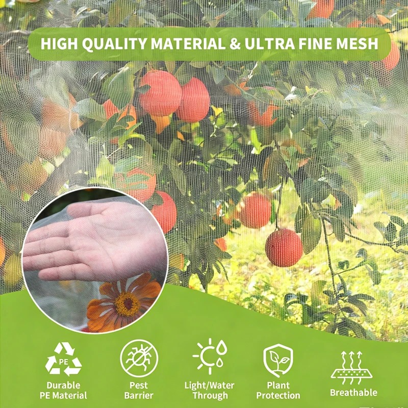 ロープとジッパー付きの大型植物保護カバー、花や果物の防虫ネッ - Gardening Tools Used のレビューと価格