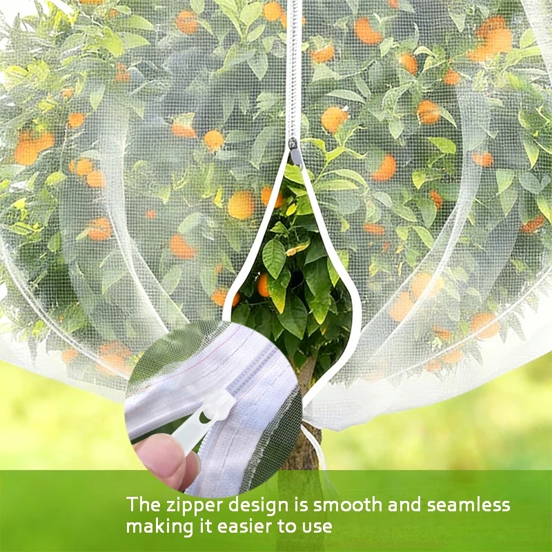 ロープとジッパー付きの大型植物保護カバー、花や果物の防虫ネッ - Gardening Tools Used のレビューと価格