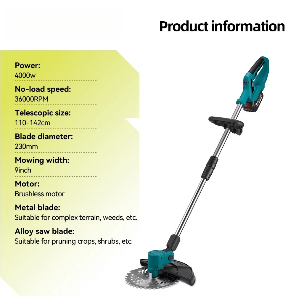 4000W電動芝刈り機、草刈り用、20000mahリチウムイ - Gardening Tools Lawn Mower のレビューと価格