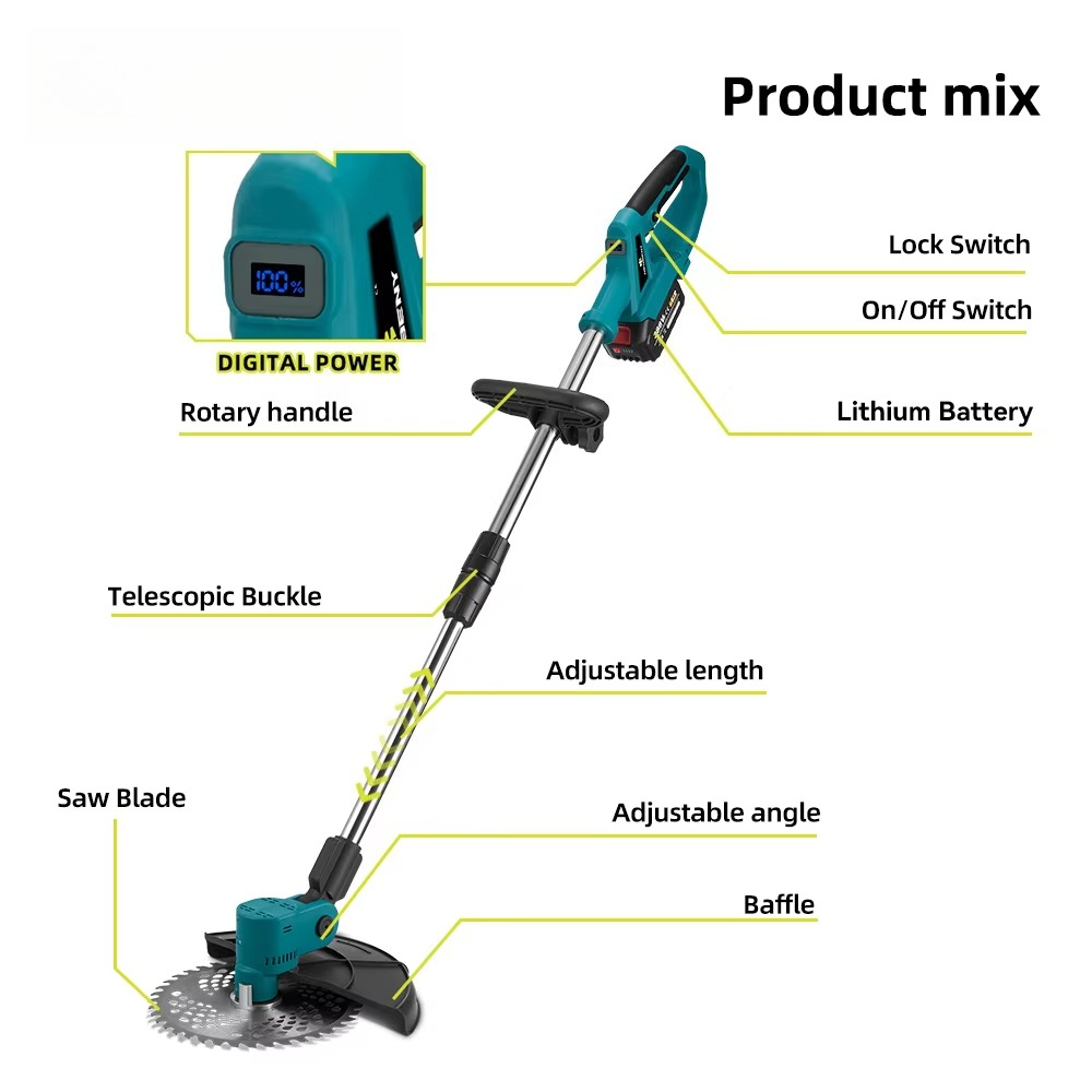 4000W電動芝刈り機、草刈り用、20000mahリチウムイ - Gardening Tools Lawn Mower のレビューと価格